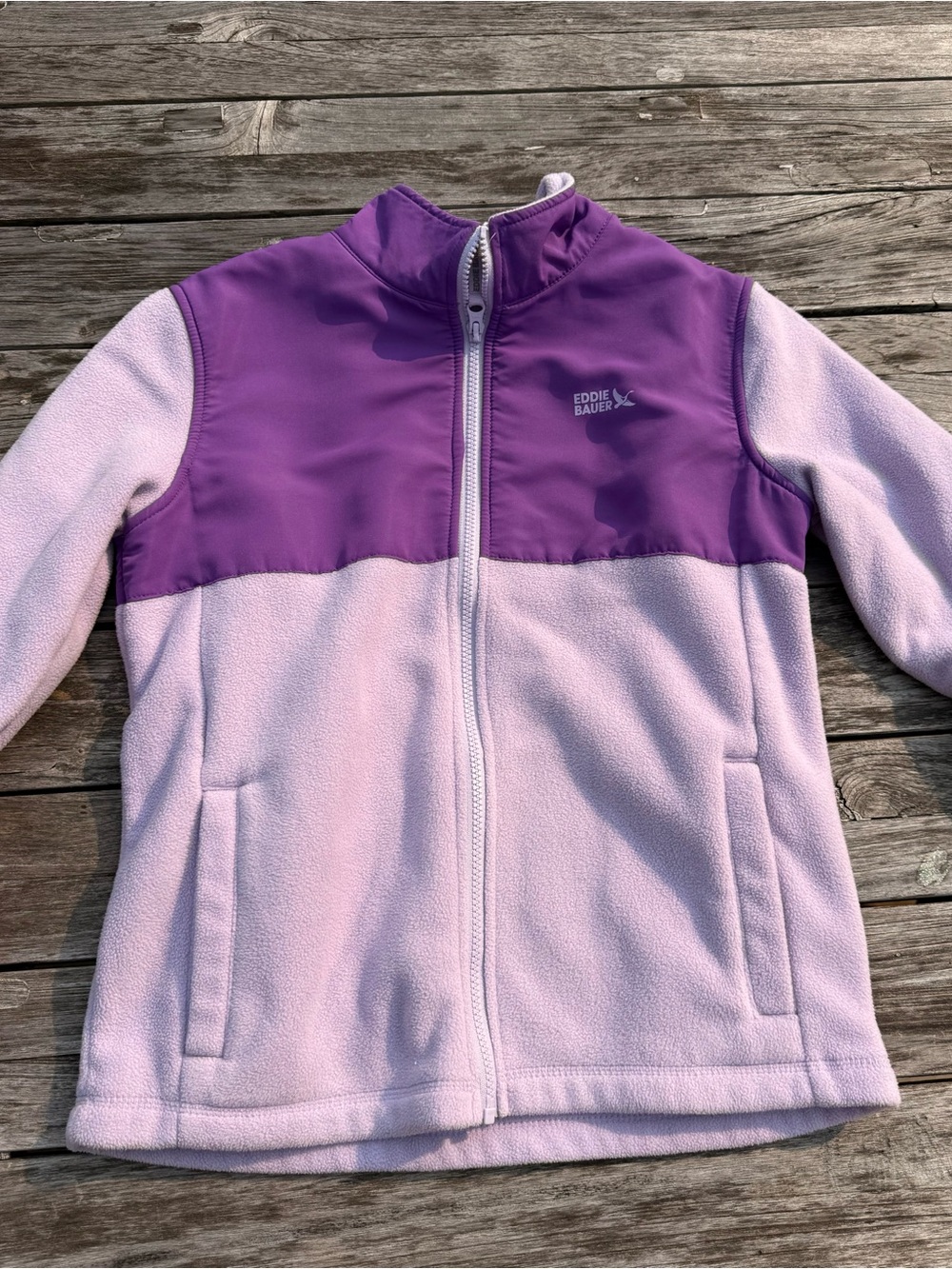 Eddie Bauer Two-Tone Purple Fleece Jacket